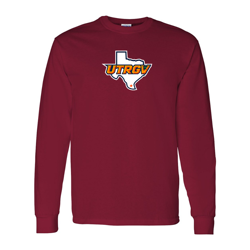 Men's UTRGV Vaqueros Gildan Heavy Cotton Long Sleeve T-Shirt